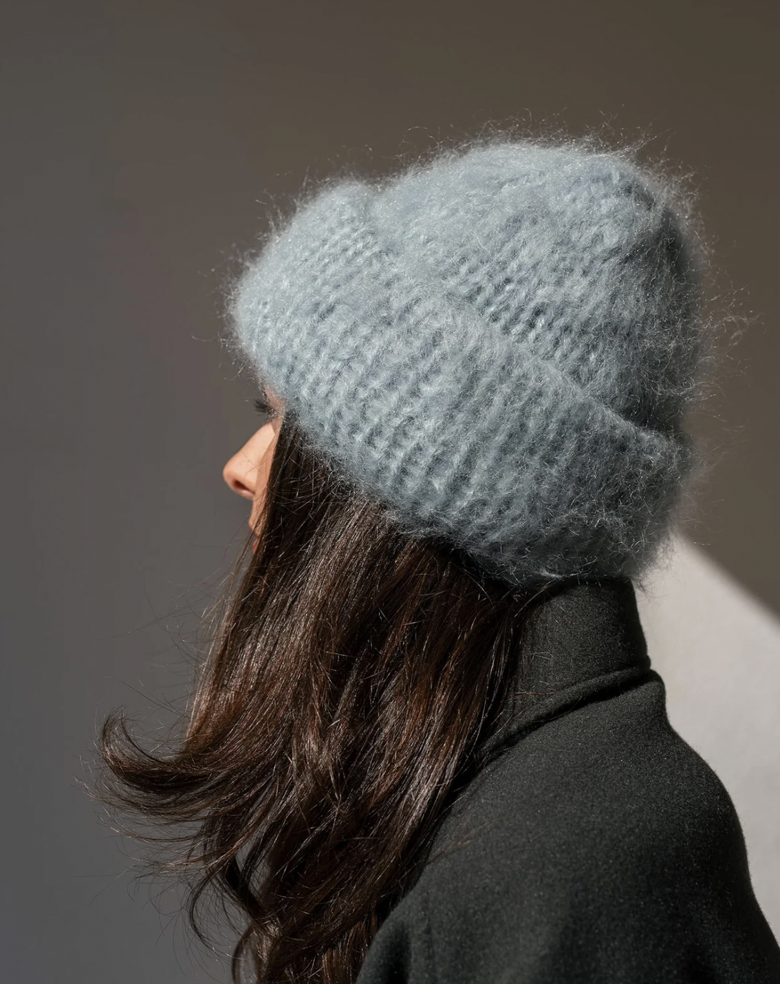 Brushed Mohair Beanie in Cerise — Hellenic Aesthetic